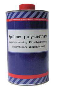 Epifanes tiner, 1 litre. Poliüretan verniğin fırça ile uygulanmasında kullanılır.