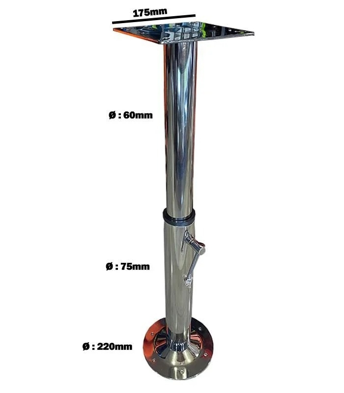 Masa Ve Koltuk Ayağı 2 Kademeli Krom 53-90cm