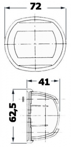 Compact 12 seyir feneri. Paslanmaz çelik
