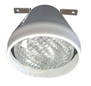 Gurcata lambası. Gövde beyaz, sert PVC, braketi paslanmaz çeliktir. 12V/35W.