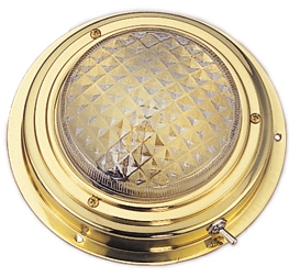 Tavan lambası. Sarı. Ø 171mm. 12V/15W. Şeffaf ve kırmızı iki ampullü.