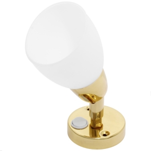 Opal okuma lambası, Cam abajur. 12V/3W sıcak beyaz ledli. 