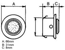 Gömme halojen spot. 12V/20W.