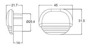 Ledli merdiven lambası. 12/24V-0.5W.