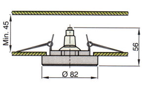 Vetus V-Line halojen tavan lambası. Model Limite.