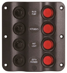 Sigorta paneli. 12V DC 4 lü