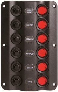 Sigorta paneli. 12V DC 6 lı