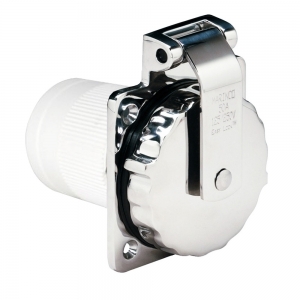 Marinco AISI316 paslanmaz çelik priz. 220 V. 50 A