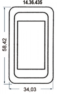 Çerçeve plastik. 1436430/431/432/433 switchler için.