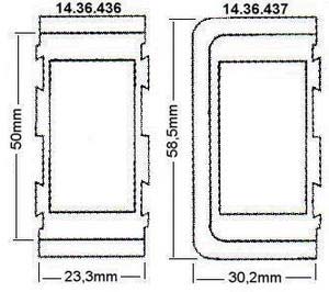 Çerçeve plastik. 1436430/431/432/433 switchler için.