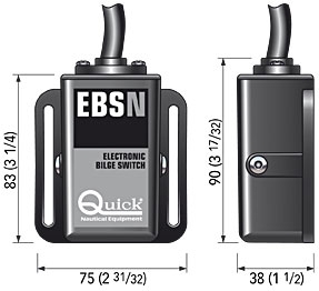 Quick elektronik sintine flatörü. 12/24V.