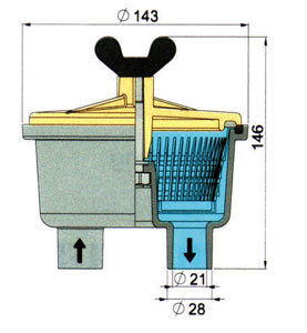 Vetus tip 150 deniz suyu filtresi. 