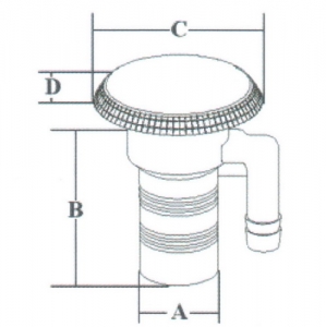 Southco Marine dolum ağızı. 50 mm