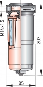 Mazot Su Ayırıcı Filtre 180lt/saat.
