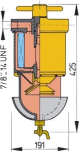 Vetus WS750 su ayırıcı mazot filtresi