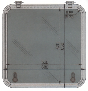Vetus hatch. Tip libero. 68x68 Cm