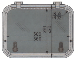 Vetus hatch. Tip libero.56x43 Cm