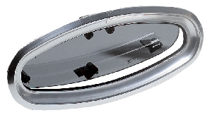 Vetus lomboz, tip PX55. Çerçeve elde cilalanmış anodize alüminyum, camı 10 mm duman rengi akriliktir.