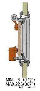 Vetus lomboz, tip PX55. Çerçeve elde cilalanmış anodize alüminyum, camı 10 mm duman rengi akriliktir.