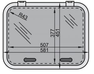 Vetus Hatch Tip Altus.50x38 cm