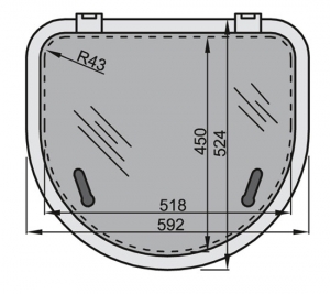 Vetus Hatch Tip Altus.45x52 cm