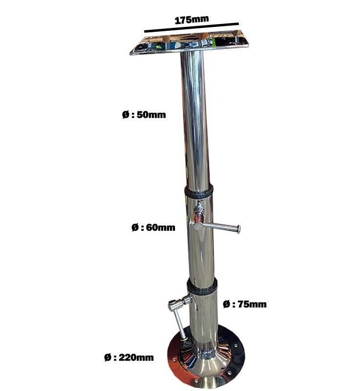 Masa Ve Koltuk Ayağı 3 Kademeli Krom 33-78cm