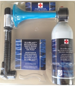 Ecoblast doldurulabilir sprey havalı korna ve pompa seti. 