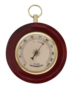 Higrometre   Kadran Ø 9 cm  Ahşap Plaka Ø 13 cm