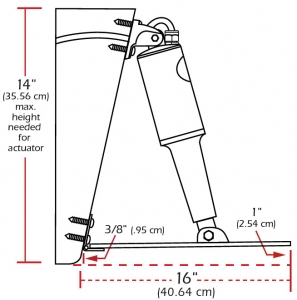 Lenco elektro-mekanik flap sistemi. Super Strong. 12V.