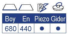 Smev 8323 serisi eviyeli, üç gözlü gazlı ocak.