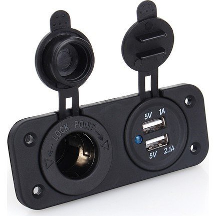 Çakmak ve USB Kombin Yuva 12-24 V