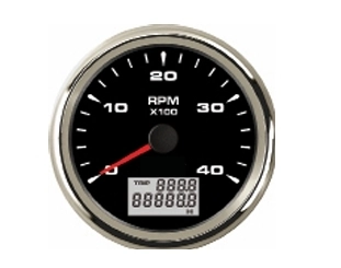 4000 Rpm 12 - 24 V Devir Ve Zaman Saati Göstergesi Ø 85mm