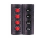 12-24 V Siyah Led Küçük Düğmeli 4 lü Sigorta Paneli