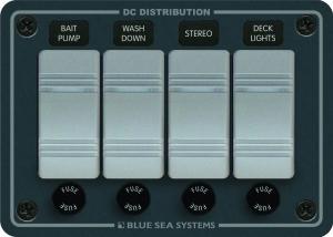 Blue Sea Systems Su geçirmez sigorta paneli. Flybridge ve açık kokpitler için dizayn edilmiştir.