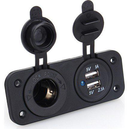 Çakmak ve USB Kombin Yuva 12-24 V