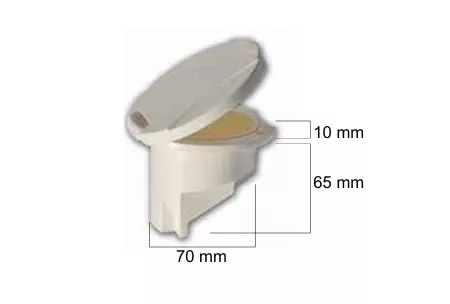 Duş Yuvası Yan Montaj Beyaz Kapaklı