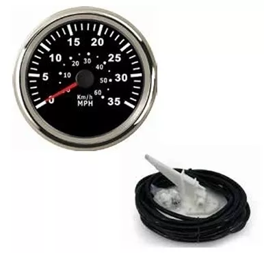 Sürat Göstergesi 35mph 12/24v Ø85mm (Pitot Dahildir)