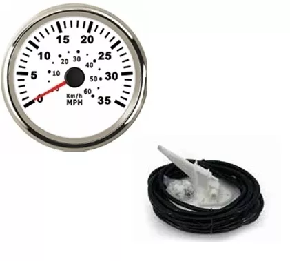 Sürat Göstergesi 85mph 12/24v Ø85mm (Pitot Dahildir)
