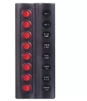 Marin / Karvan 12-24 V Siyah Led Küçük Düğmeli 8 li Sigorta Paneli