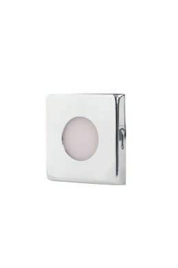 Merdiven Lambası Kare Krom 50x50 ( Mavi )